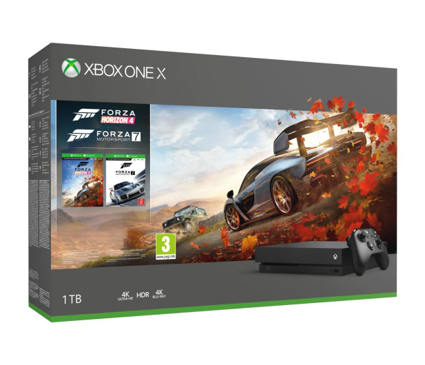 Microsoft Xbox One X 1TB + FORZA H4 + Motosport 7 - 436905 - zdjęcie 2